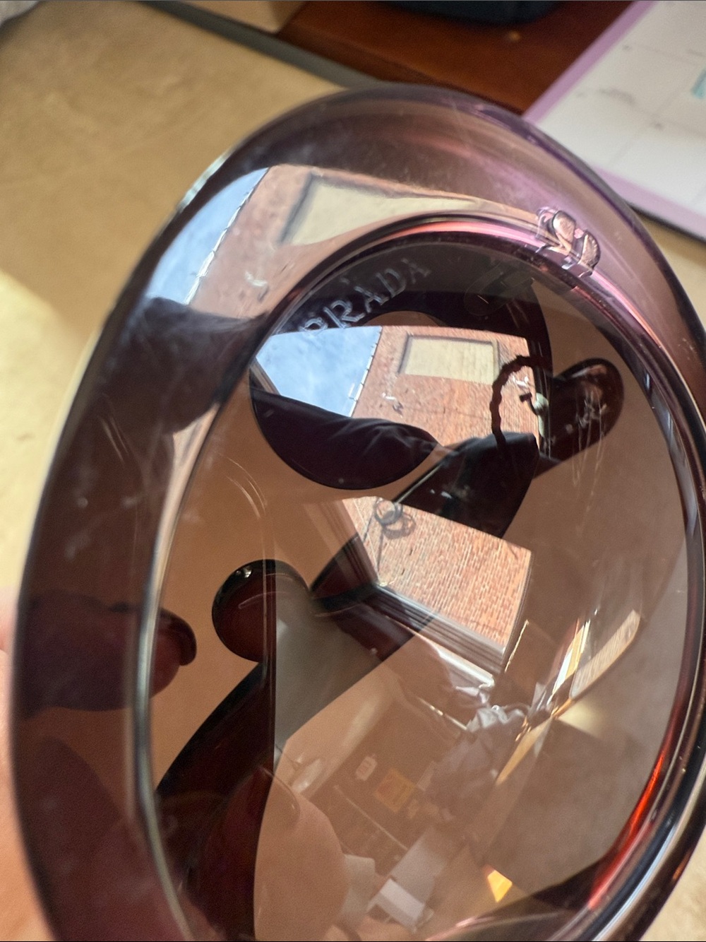 Prada Oversized Round Sunglasses in Translucent Purple - Picture 10 of 10